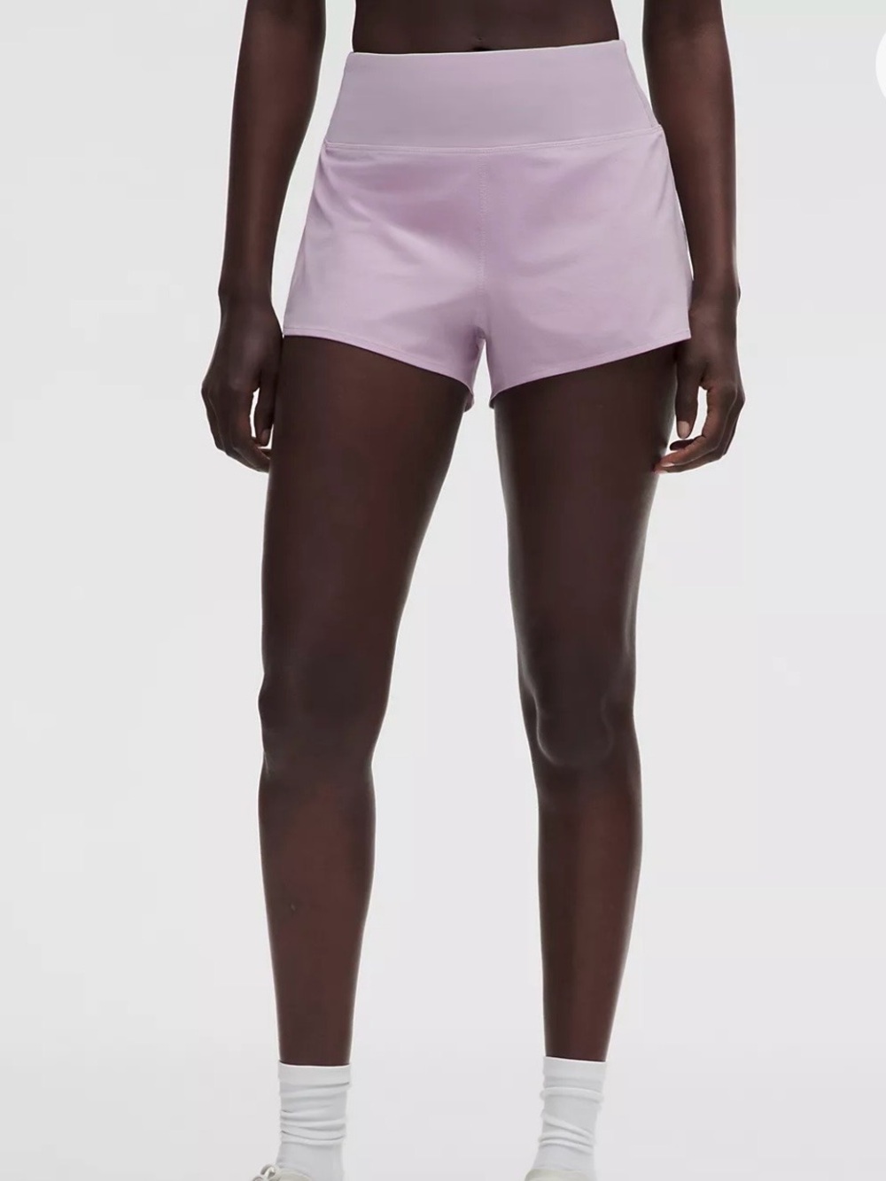 lululemon athletica speed up high rise shorts in lilac pink play
